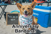 Load image into Gallery viewer, I ❤️ MINA + PUP SPECIAL EDITION ANNIVERSARY COOLING TIE ON BANDANA
