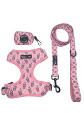 Load image into Gallery viewer, BUNDLE: Pupshake Pink Adjustable Harness, Leash and Poop Bag Bundle SAVE $
