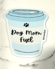 Load image into Gallery viewer, 3 INCH DOG MOM FUEL STICKER BLUE
